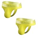JOCKMAIL 2PCS/PACK Mens Underwear Thongs Briefs Comfortable Mens Sport Underwear Athletic Mens Underwear Thongs Pack