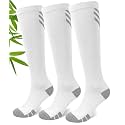 JODUCE Viscose from Bamboo Compression Socks for Men &amp; Women, 3 Pairs 15-20 mmHg Graduated Knee High for Nurses &amp; Travel