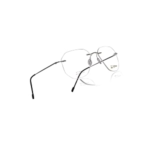 jodykoes rimless spectacle frame for men amp women  frameless eyeglasses with lightweight metal  adjustable nose pads  office professional amp daily wear