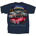 Joe Blow T's 1967 to 1972 Chevy Pickup Trucks T-Shirt 100% Cotton Preshrunk - Blue Dusk
