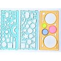 JOE JOE Spirograph Geometric Drawing Ruler Set of 3 Multishape Geometry Drafting Tools for Students School Stationery Circle Curve Pattern Maker for Maths Art Technical Drawing