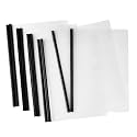 JOERSH Clear Report Covers with Sliding Bar, 10Pcs, Black