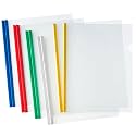 JOERSH Clear Report Covers with Sliding Bar, 10Pcs, 5 Colors
