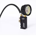 Joes Racing Products Tire Inflator and Gauge, Professional Quick Fill, 0-30 psi, Air Line/Fittings, Analog, Glow in The Dark, 2-1/2 in Diameter, Black (32490)