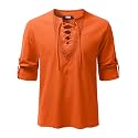 JOGAL Mens Renaissance Shirt Medieval Pirate Viking Halloween Costume