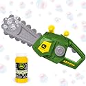 John Deere Motorized Bubble Chainsaw Toy for Kids – Bubble Blowing Pretend Play Tool - Toddler Bubble Blaster Machine - Includes Non-Toxic Bubble Solution, Ages 3+