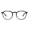 John Jacobs | Blue Cut & Antiglare Computer Eyeglasses | Brown Tortoise Full Rim Hexagonal Shape | For Men & Women | Medium | JJ E12787