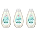 Johnson's CottonTouch Newborn Baby Wash & Shampoo with No More Tears, Sulfate-, Paraben- Free for Sensitive Skin, Made with Real Cotton, Gently Washes Away Dirt & Germs, 13.6 fl. oz, Pack of 3