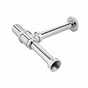 Johnson ABS Bottle Trap for Wash Basin with 190 mm Outlet Pipe | ABS Material | Chrome Plated Glossy Finish with Wall Flange | Anti Cockroach Trap | 1 Year Warranty (Pack of 1)