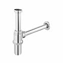 Johnson Dew Bottle Trap for Wash Basin with 190 mm Outlet Pipe | Brass Material | Chrome Plated Glossy Finish with Wall Flange | Anti Cockroach Trap | 2 Years Warranty (Pack of 1)