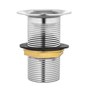 johnson brass 25 inch 84mm waste coupling full thread waste coupling for wash basins white chrome drain outlet