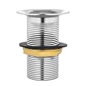 Johnson Brass 2.5 inch 84mm Waste Coupling| Full Thread Waste Coupling for Wash Basins| White Chrome Drain Outlet