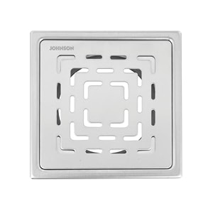 johnson curl 5x5 inches square floor drain ss304 grade floor trap jalidrain cover anti-rust mattsatin finish  2 year warranty t3081s- stainless steel
