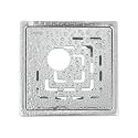 Johnson Curl 5X5 Inches Square Floor Drain with Hole| SS304 Grade Floor Trap Jali/Drain Cover| Anti-Rust, Matt/Satin Finish | 2 Yr Warranty (T3081S1 - Stainless Steel)