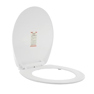 polypropylene pp jazz slim toilet seat cover  round-shaped sleek germ-free toilet seat cover for commode 415 x 367 cm  2 years warranty p8591pw0010 - white colour