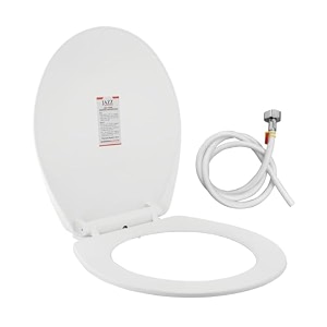 johnson jazz slim toilet seat cover with inbuilt jet amp pipe round-shaped germ-free toilet seat cover for commode 415 x 367 cm  soft close feature  2 years warranty p8579pwamz - white colour