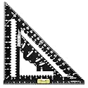 Johnson Level &amp; Tool 1904-0700V 7-1/4" Johnny Square® MACH-1™ Smart Mark™ Rafter Square with Level Vial, Black, 7-1/4-inch (Pack of 6)