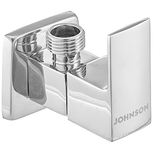 johnson nova virgin brass angle cock for bathroom 12 inch angle valve tap with wall flange chrome finish angle tap for wash basin toilet jet spray and washing machine 10 year warranty