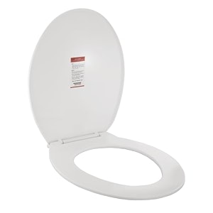 johnson ruby next toilet seat cover  oval-shaped germ-free pp toilet seat cover for bathroom commode cover 44 x 36 cm  2 years warranty p0478pw0101 - white colour