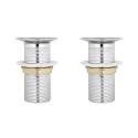 Johnson Stainless Steel 2.5 inch 92.5 mm Waste Coupling (Pack of 2) | Full Thread Waste Coupling for Wash Basins| Chrome Drain Outlet | 1 Year Warranty