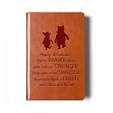 JOHSBYD Pooh Bear Leather Notebook, Friendship Gift for Women & Men