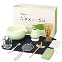 Joiish Complete Matcha Whisk Set, 10-Pcs Matcha Kit, Light Green