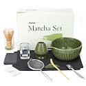 Joiish Matcha Whisk Set, 10-Pcs Matcha Kit with Measuring Spoon/Cup