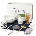 Joiish Matcha Whisk Set, 10-Pcs Matcha Kit with Measuring Spoon/Cup, Grey