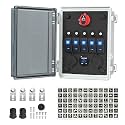 Joinfworld 12V Rocker Switch Box, 5 Gang Toggle Switch Panel