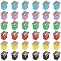 Joinfworld 36Pcs Jcase Fuse Assortment Kit Automotive Low Profile Box Shaped Micro Cartridge Fuses(20A, 30A, 40A, 50A, 60A, 80A) for Ford Chevy/GM Nissan and Toyota Pickup Trucks Cars SUVs