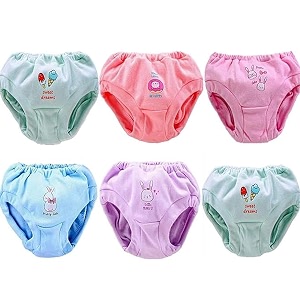 jojo baby amp kids panties pack of 6 for girls  soft amp comfortable cotton underwear  breathable everyday innerwear  comfortable fit for kids