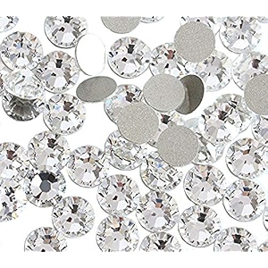 jollin glue fix flatback rhinestones glass diamantes gems for nail art crafts decorations clothes shoesss30 288pcssapphire