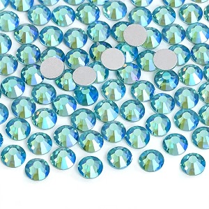 jollin crystal flatback rhinestones for crafts 32mm ss12 aquamarine ab