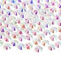 Jollin Crystal Flatback Rhinestones for Crafts 2.4mm SS8, Transparent AB