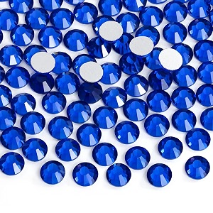 jollin crystal flatback rhinestones gems for crafts 32mm ss12 sapphire