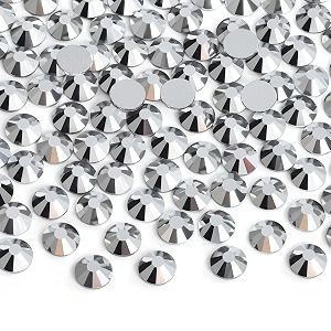 jollin glue fix flatback rhinestones glass diamantes gems for nail art crafts decorations clothes shoesss30 288pcssilver