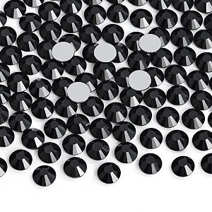 jollin glue fix flatback rhinestones glass diamantes gems for nail art ss16 1440pcs jet