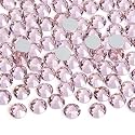 Jollin Glue Fix Flatback Rhinestones Glass Diamantes Gems for Nail Art Crafts Decorations Clothes Shoes(SS16 1440pcs, Pink)