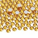 Jollin Glue Fix Flatback Rhinestones Glass Diamantes Gems for Nail Art Crafts Decorations Clothes Shoes(SS30 288pcs,Topaz)