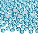 Jollin Glue Fix Flatback Rhinestones Glass Diamantes Gems for Nail Art (ss12 1440pcs, Aquamarine)