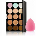 Jollity 15 Colors Contour Concealer Palette+ 1 Beauty Flawless Makeup Blender Puff