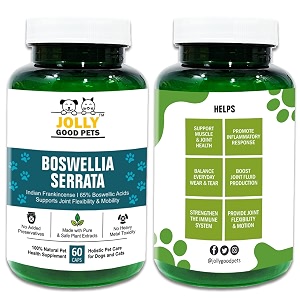 boswellia joint amp mobility support supplement for dogs amp cats i 100 plant-based i combats inflammation cartilage damage amp joint pain i 60 capsules
