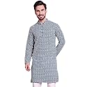 Jompers Cotton Chikankari Embroidered Regular Fit Kurtas