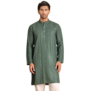 Jompers Embroidered Straight Kurtas for Men