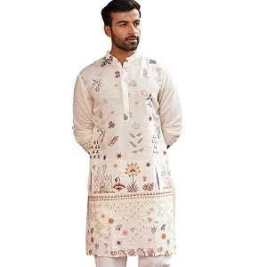 Jompers Floral Embroidered and Sequins Kurta