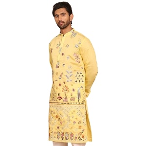 Jompers Floral Embroidered and Sequins Kurta