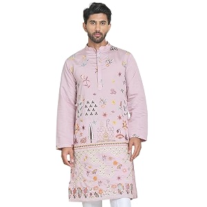 Jompers Floral Embroidered and Sequins Kurta