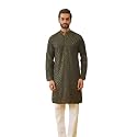Jompers Men39s Cotton Embroidered Regular Kurta Sets