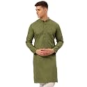Jompers Men39s Cotton Ethnic Solid Kurta.