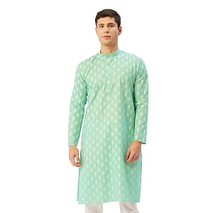 Jompers Mens Cotton Floral Printed Kurtas